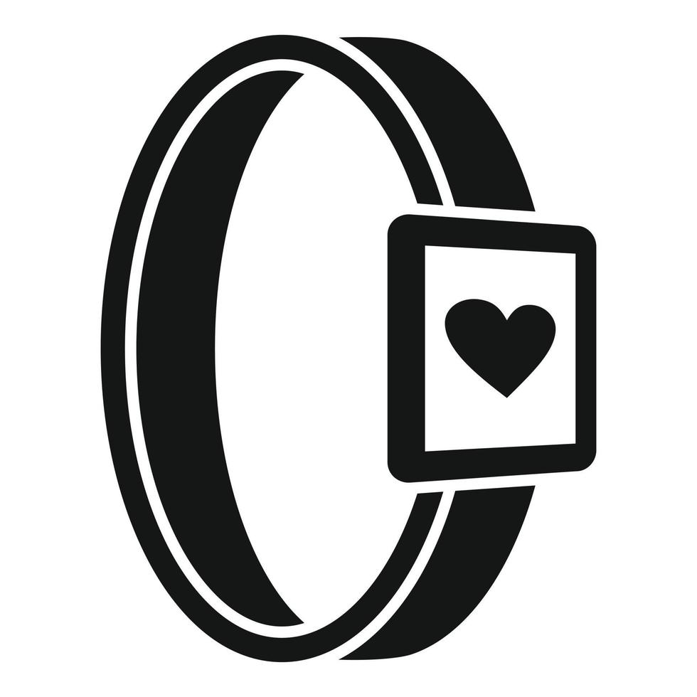 icono de monitor cardíaco smartwatch, estilo simple vector