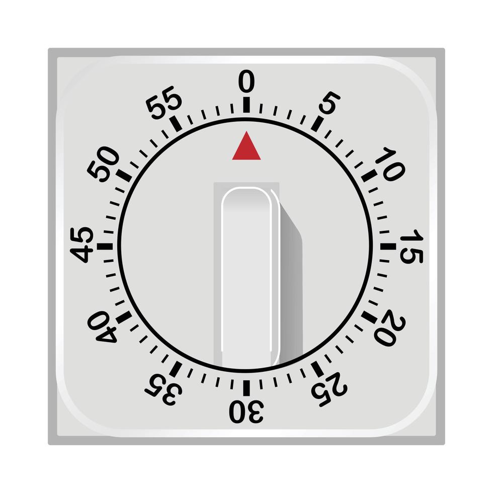 Kitchen timer mockup, realistic style vector