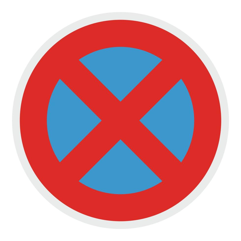 Stop prohibited icon, flat style. vector