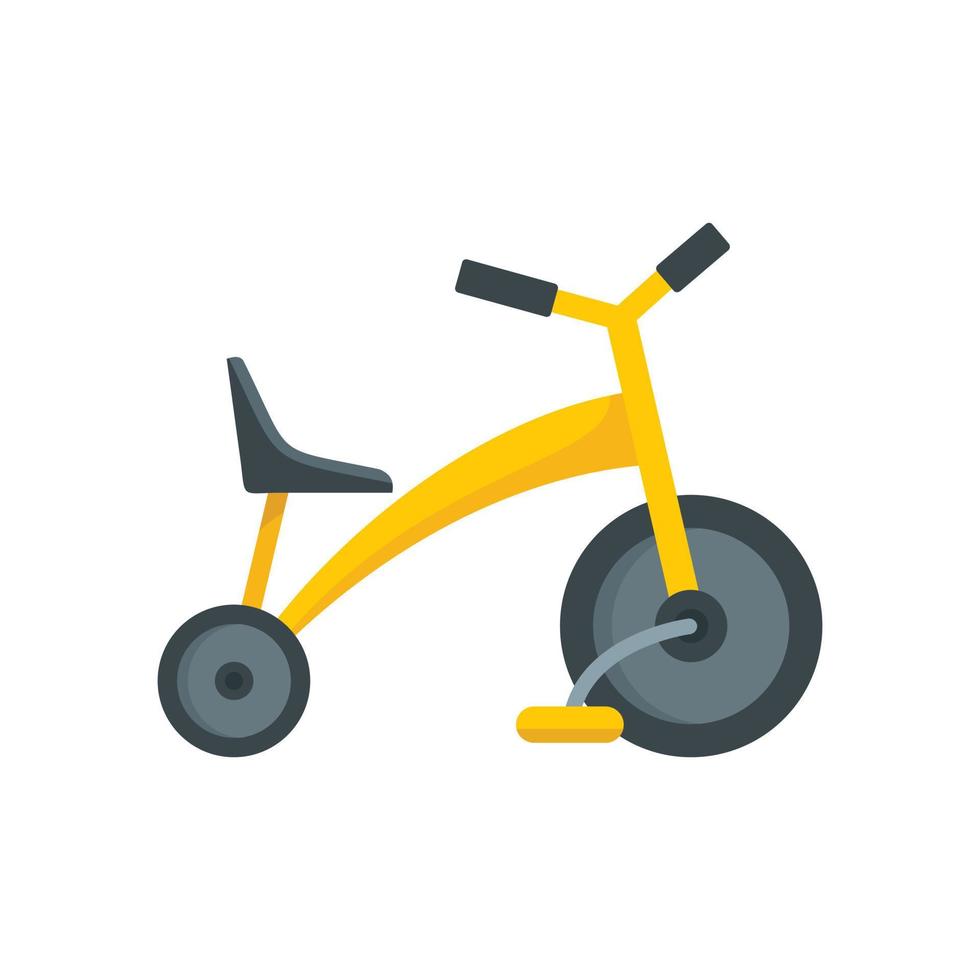 Baby tricycle icon, flat style vector