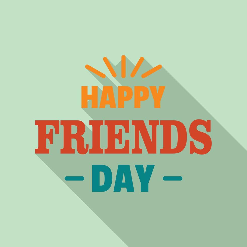 Happy friends magic day logo, flat style vector