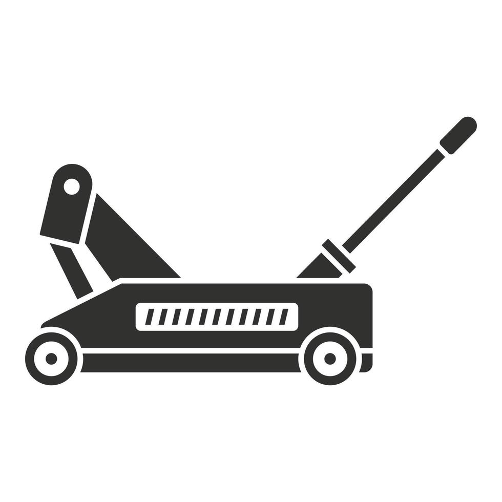 Car wheel jack icon, simple style vector