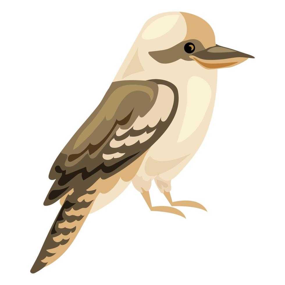 icono de pájaro marrón, estilo de dibujos animados vector