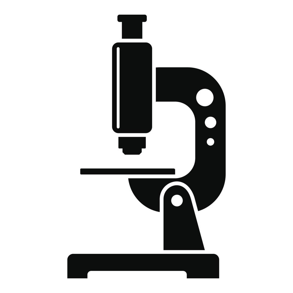 Modern microscope icon, simple style vector