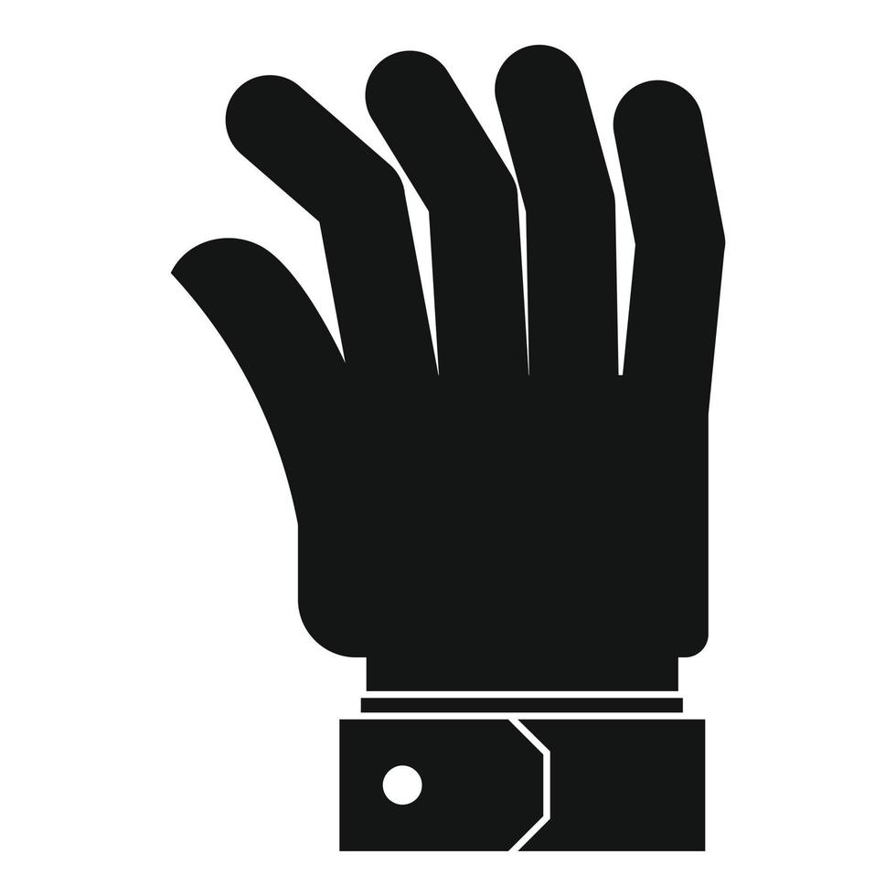 icono de mano, estilo negro simple vector