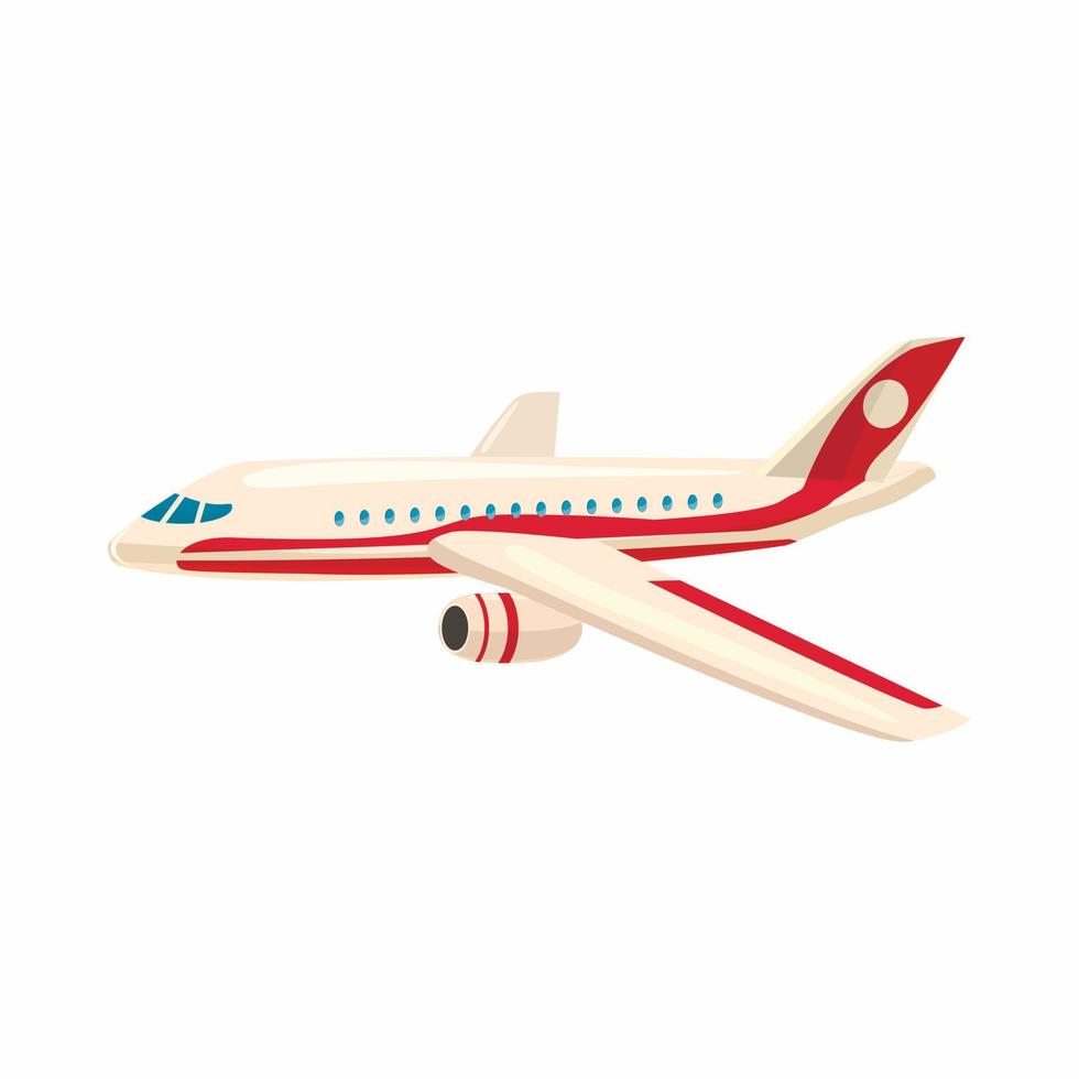 Airplane icon, cartoon style vector