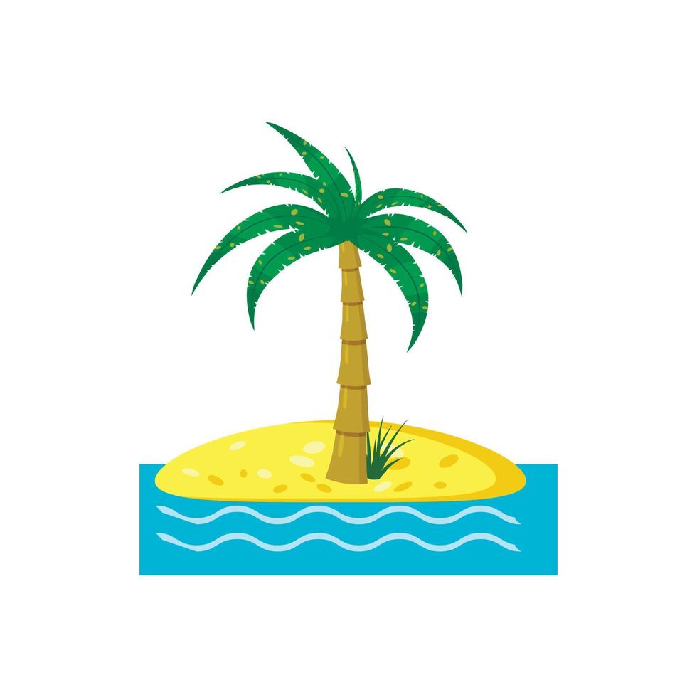 icono de palmera, estilo de dibujos animados vector