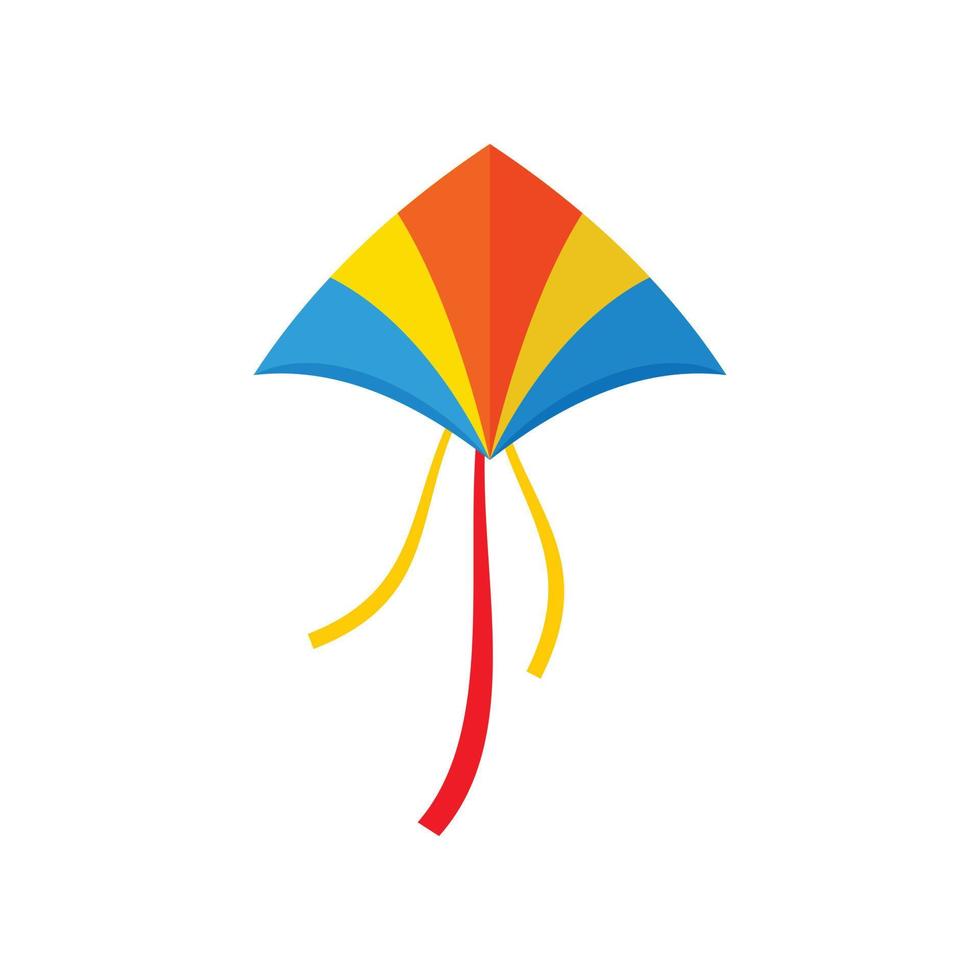 New kite icon, flat style vector