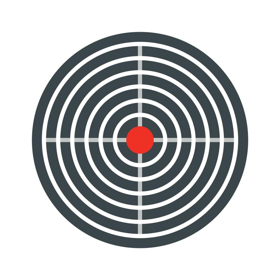 Aim target icon, flat style vector