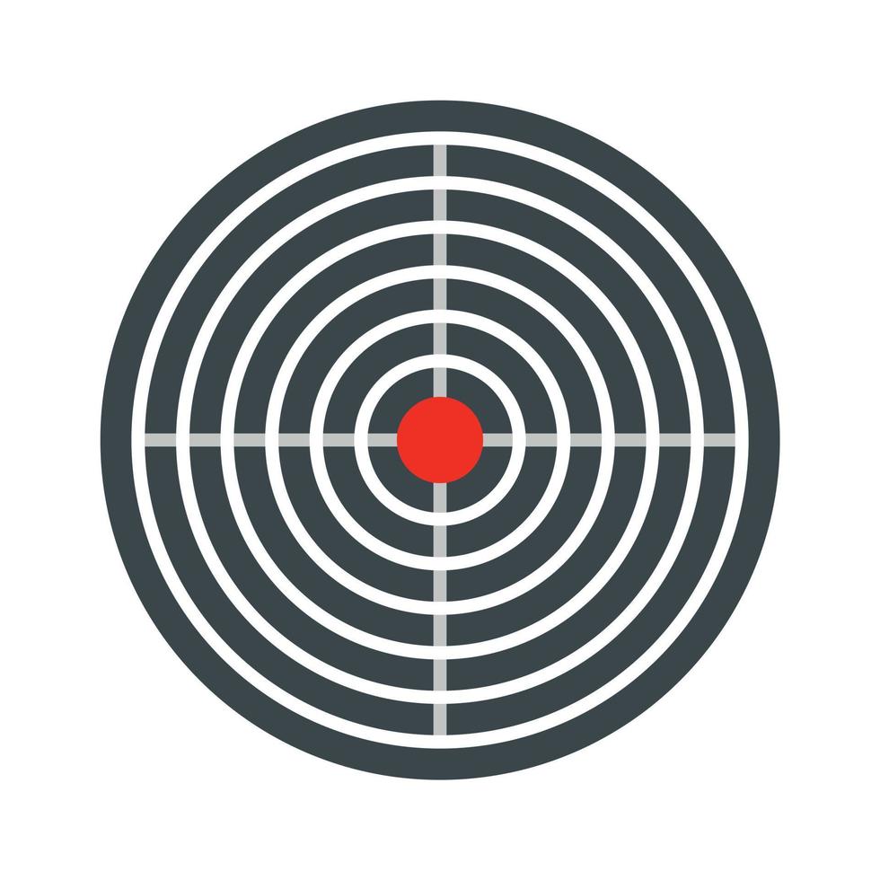 Aim target icon, flat style vector