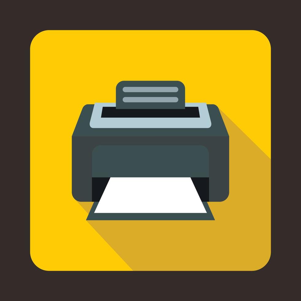 Modern laser printer icon, flat style vector