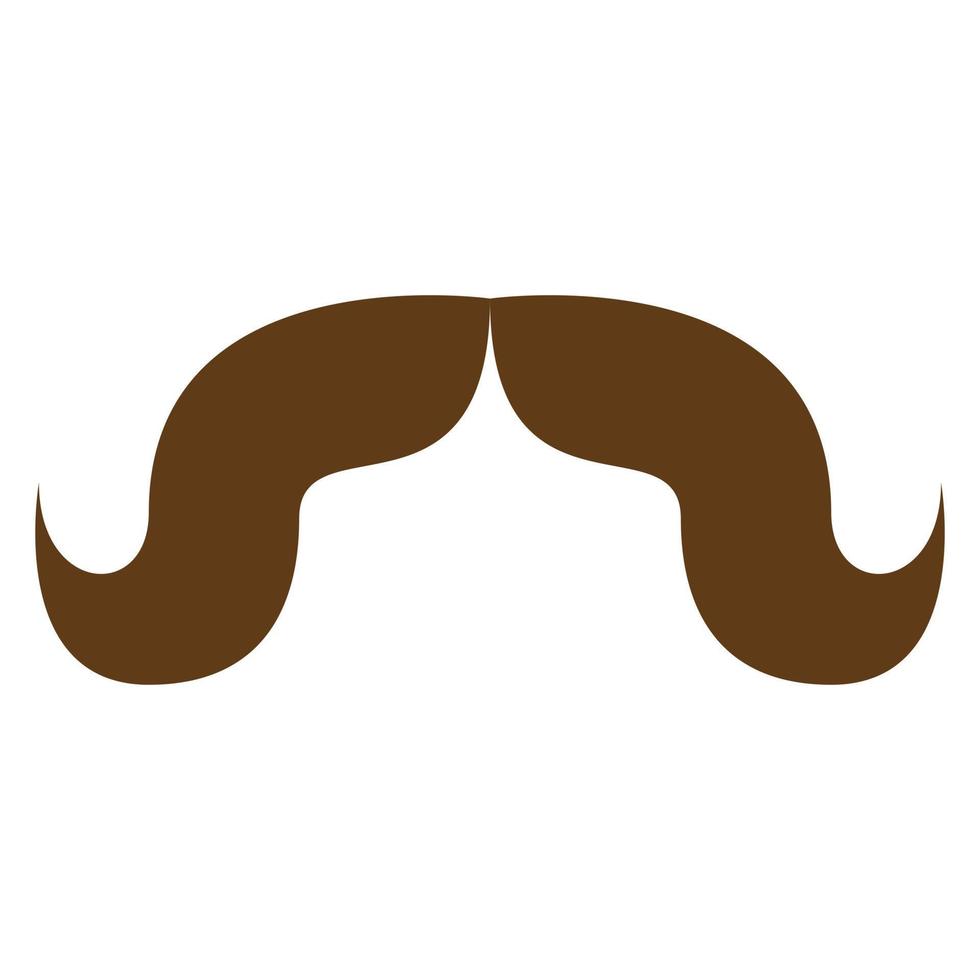 icono de bigote elegante, estilo de dibujos animados vector