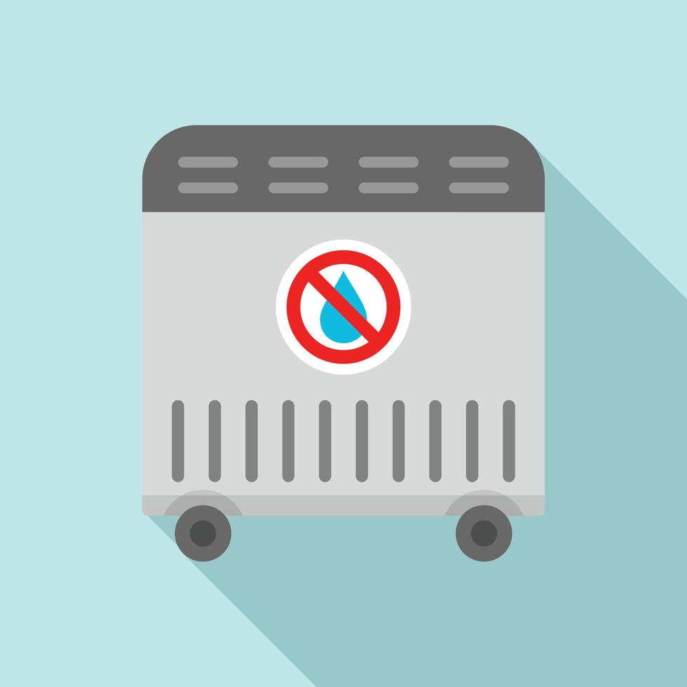 Air heater icon, flat style vector