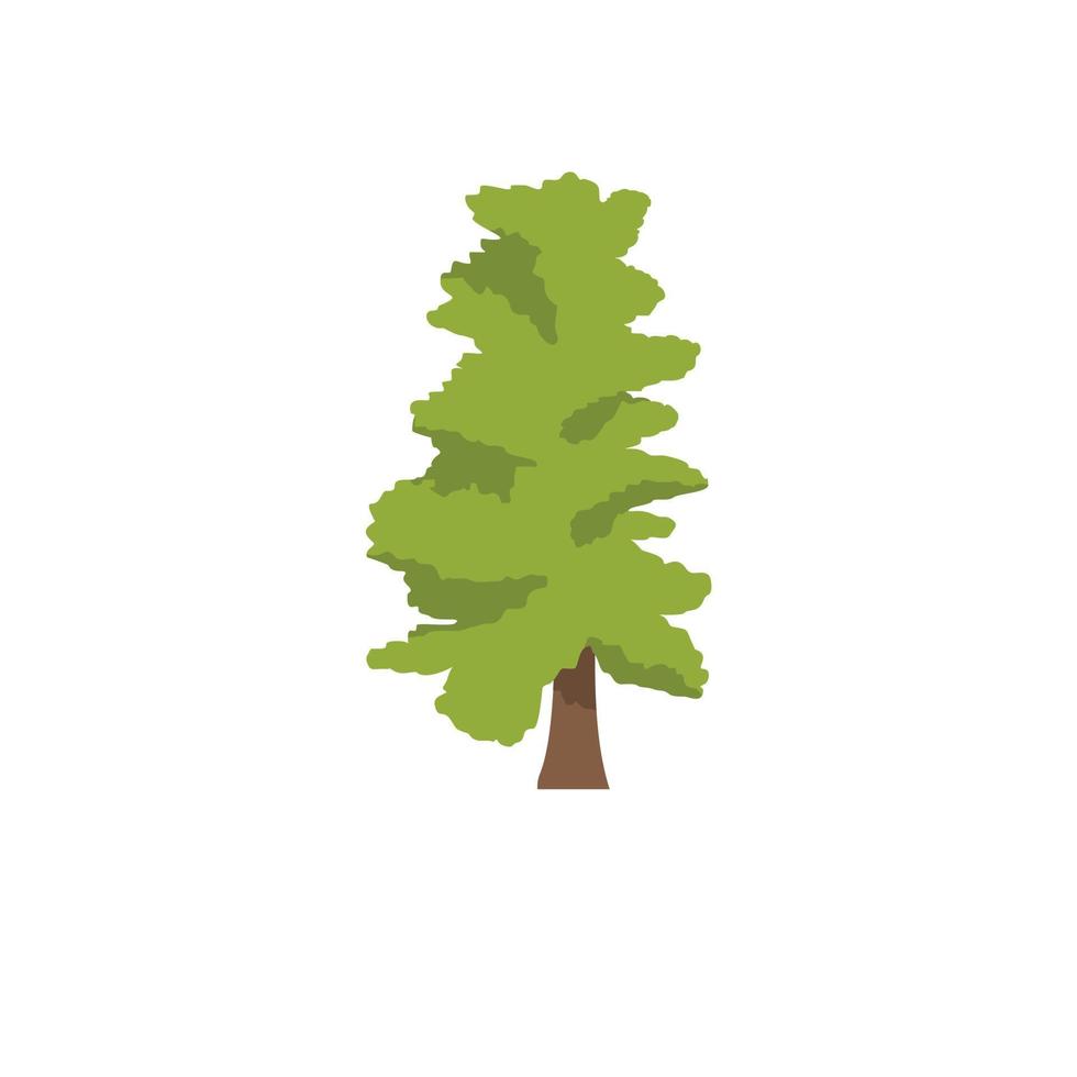 Fir tree icon, flat style vector