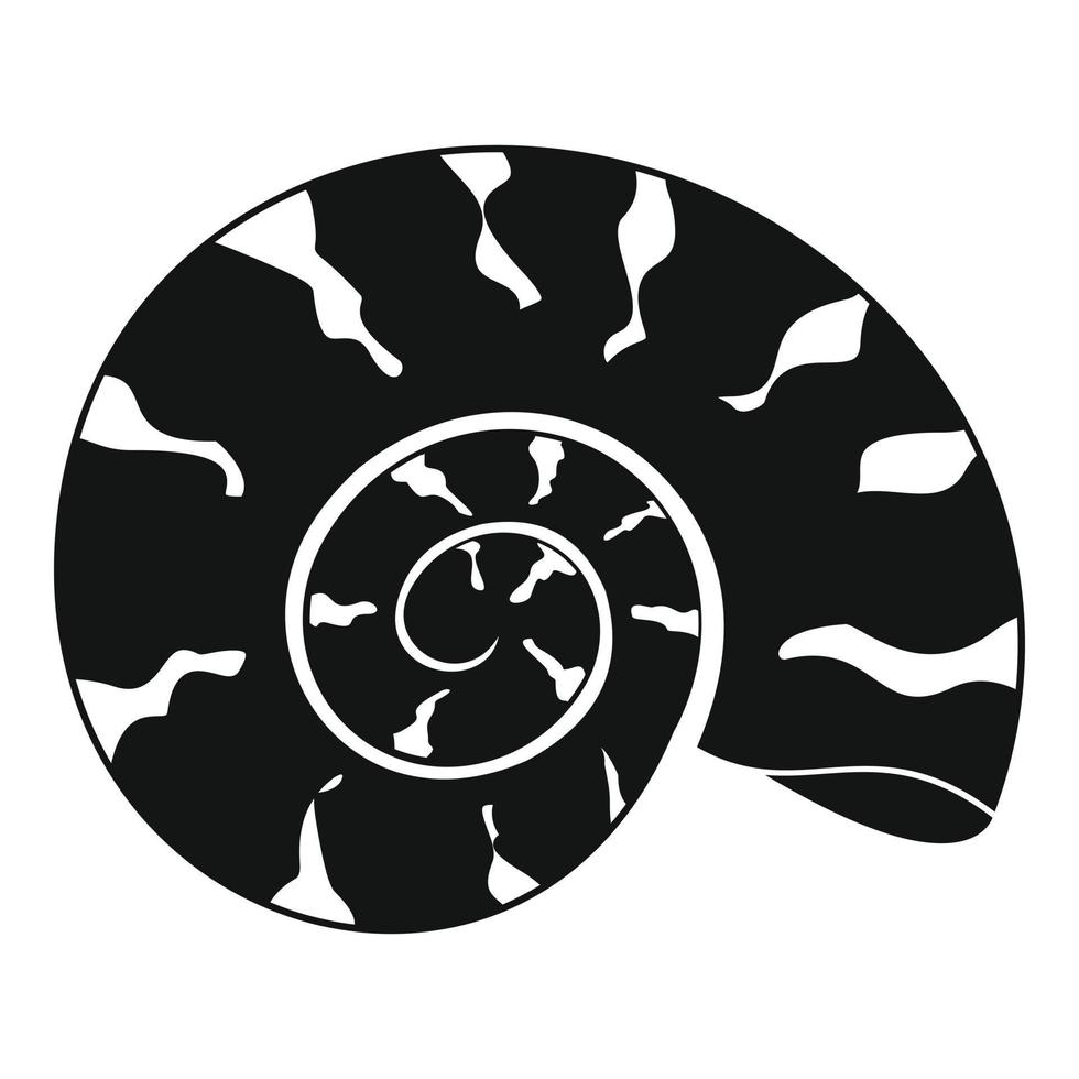 icono de concha redonda, estilo simple vector