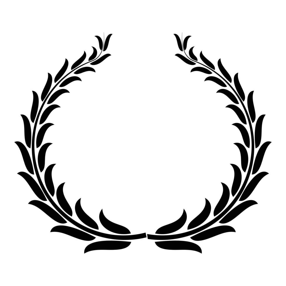 Winning wreath icon, simple style vector