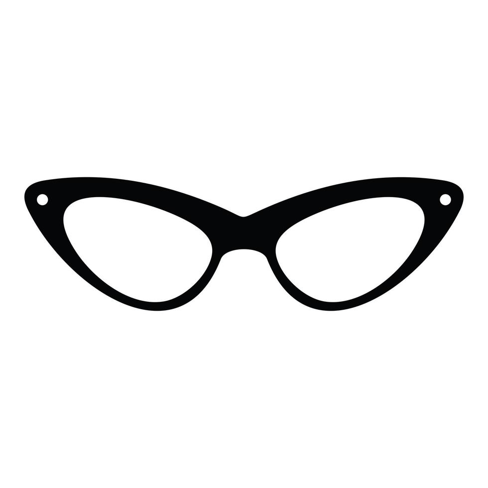 Elegance eyeglasses icon, simple style. vector