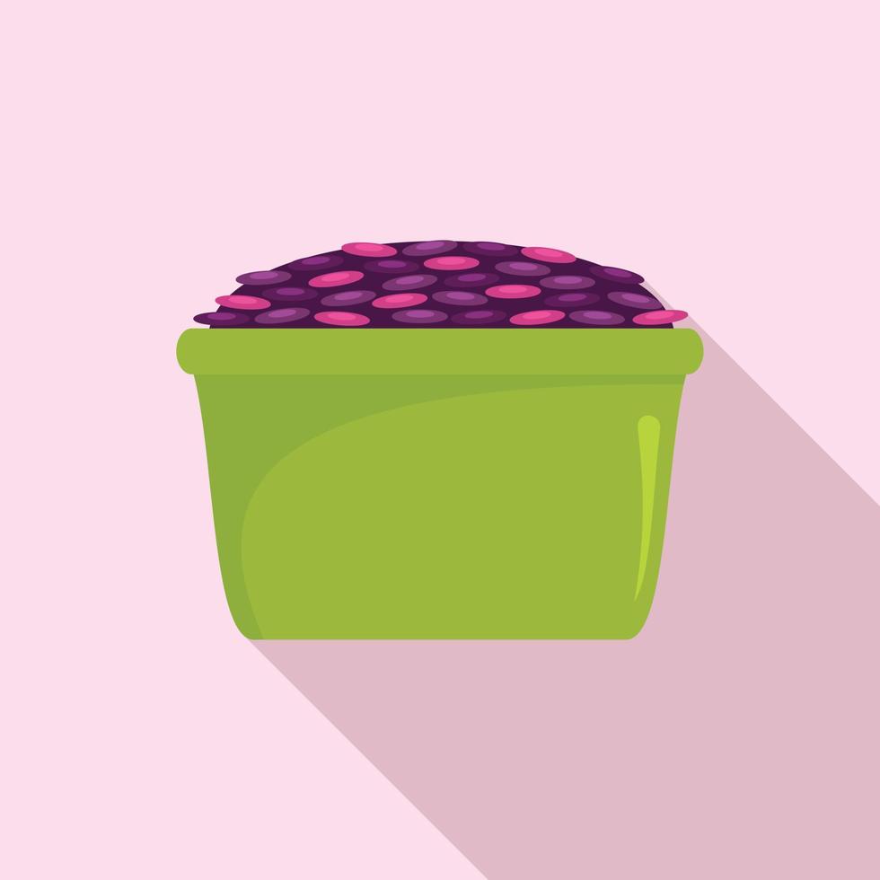 Colorful rice icon, flat style vector