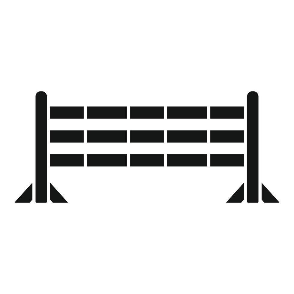 Horse jump obstacle icon, simple style vector