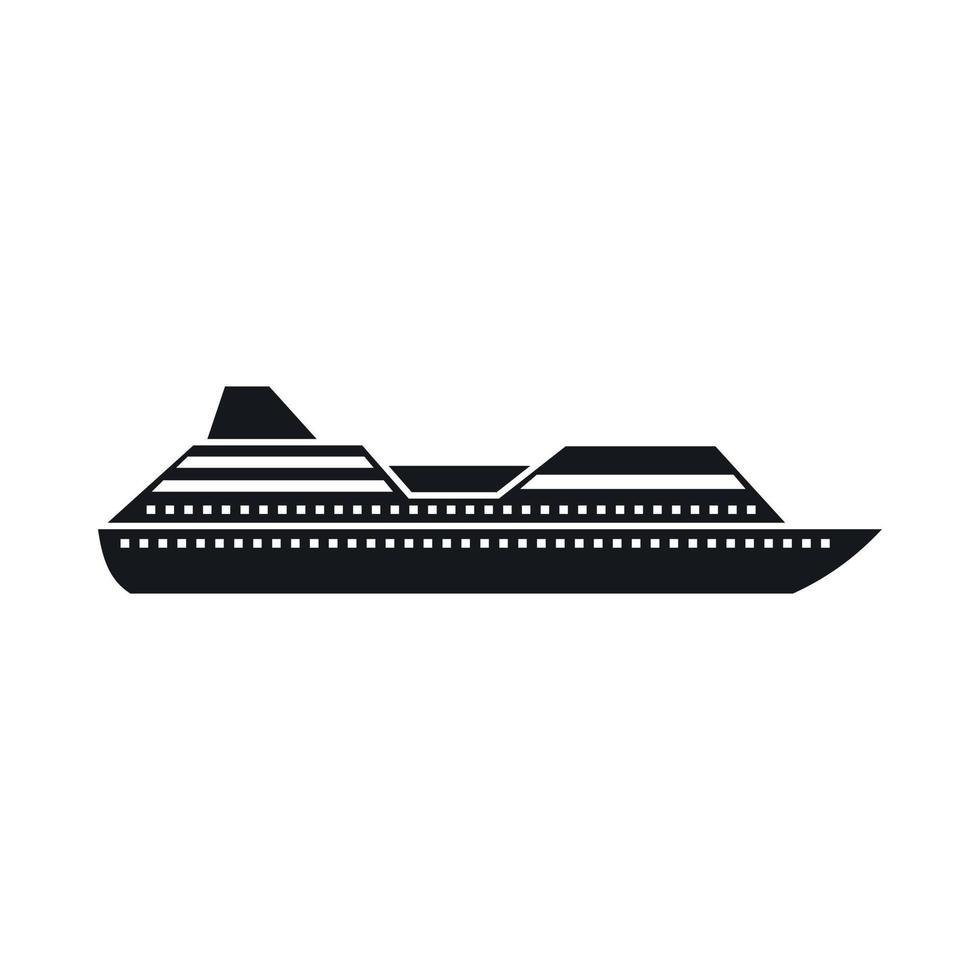 Cruise liner icon, simple style vector