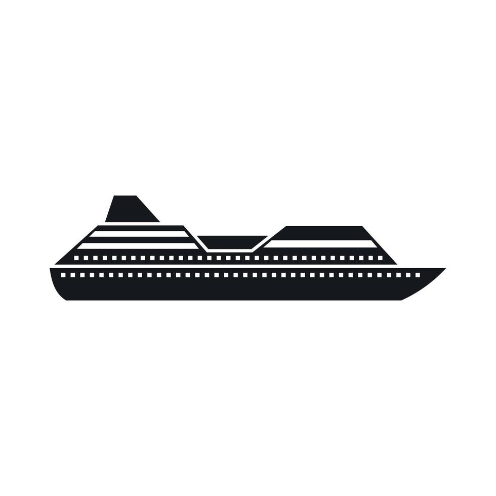 Cruise liner icon, simple style vector