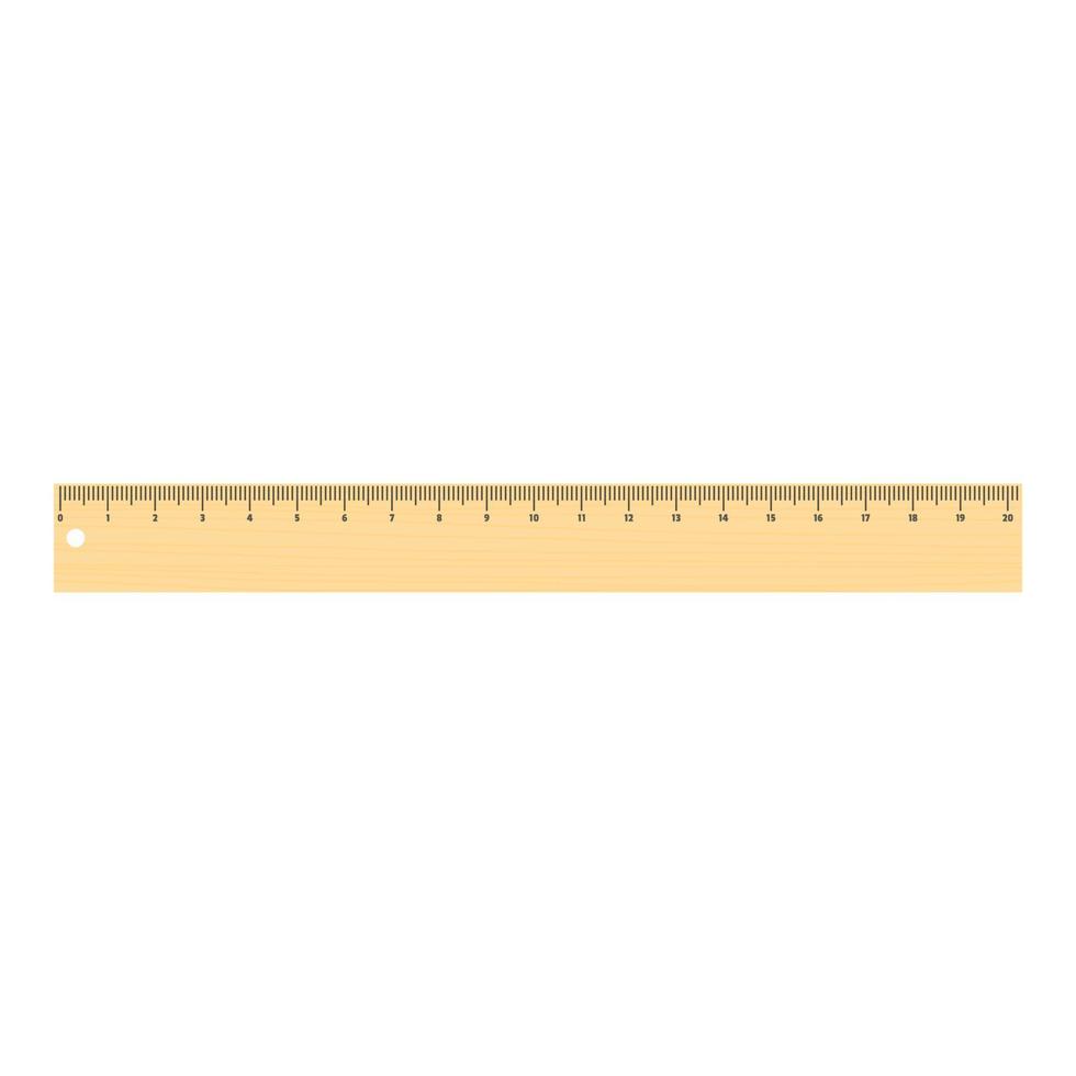 Long ruler icon, flat style. vector