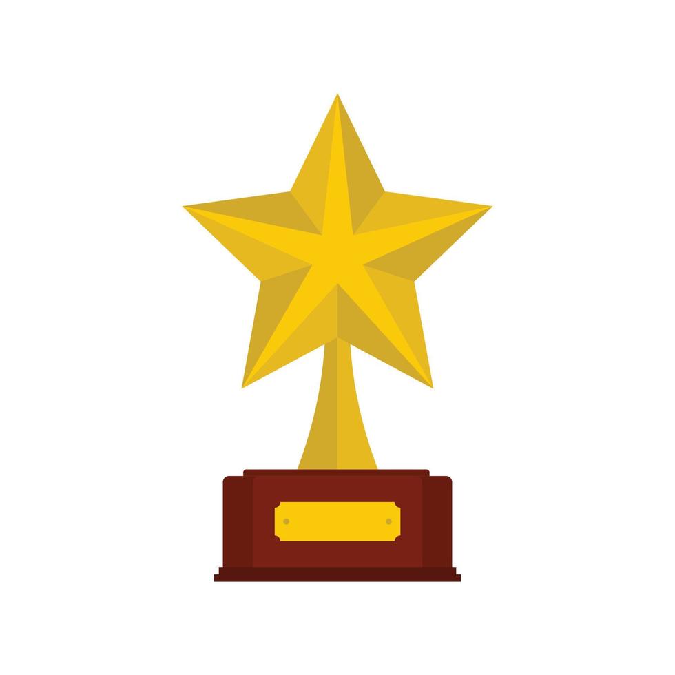 Star award icon vector flat