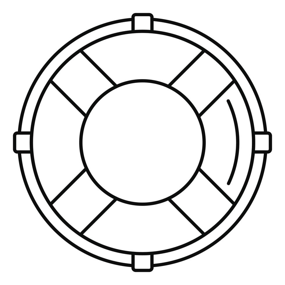 Life buoy solution icon, outline style vector