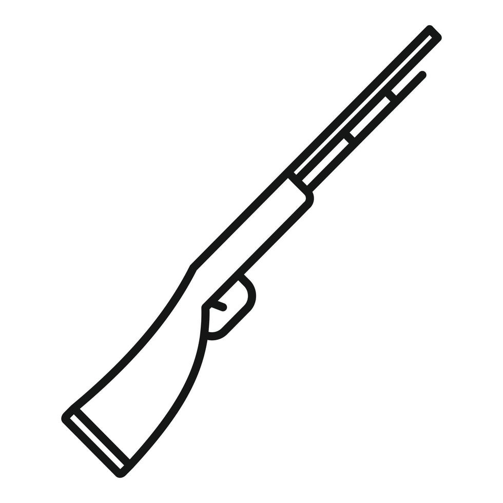 Police shotgun icon, outline style vector