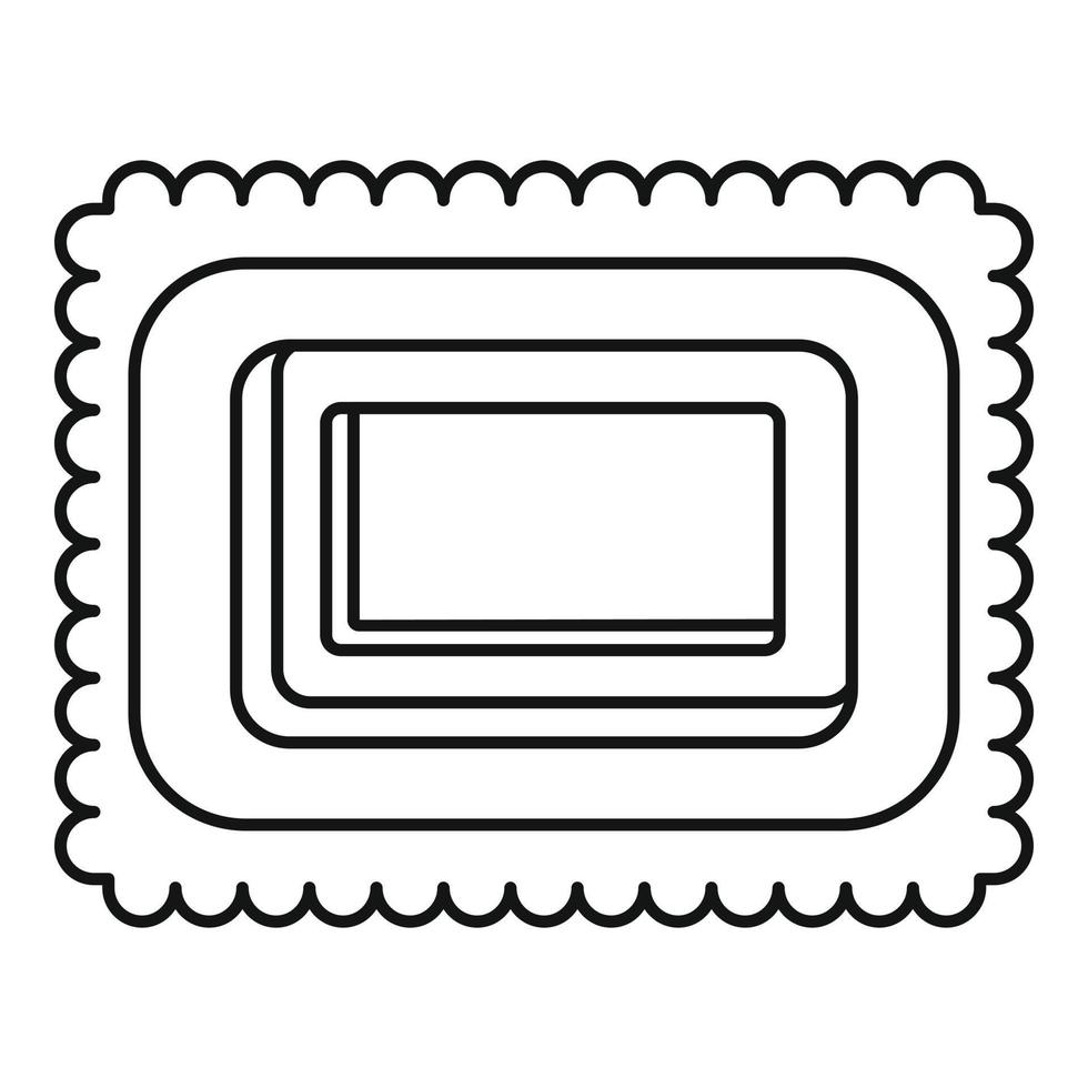 Sweet bakery icon, outline style vector