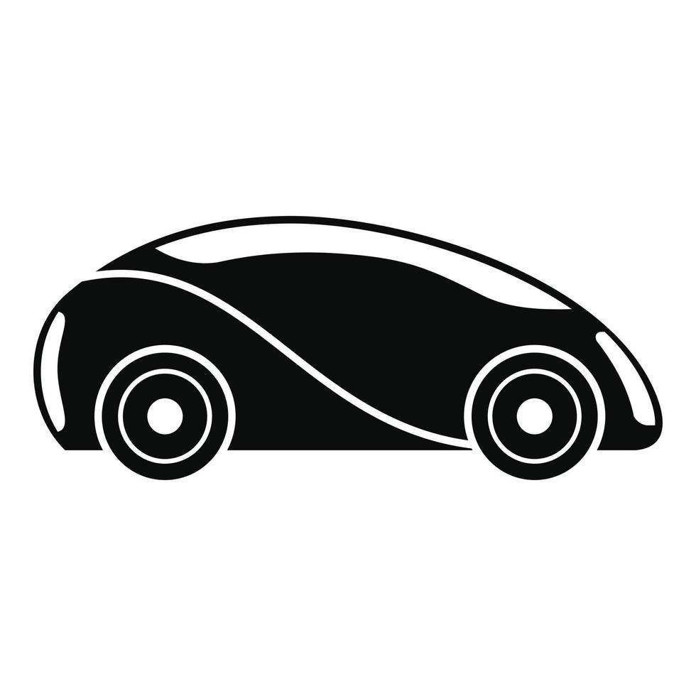 icono de coche sin conductor futurista, estilo simple vector