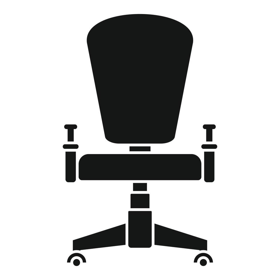 Office desk chair icon, simple style vector