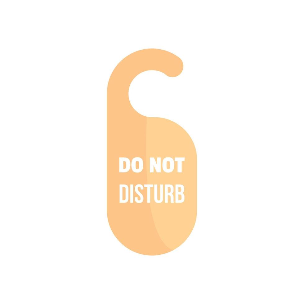 Do not disturb hotel tag icon, flat style vector