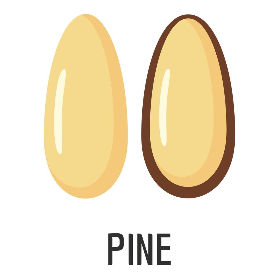 Pine icon, flat style vector