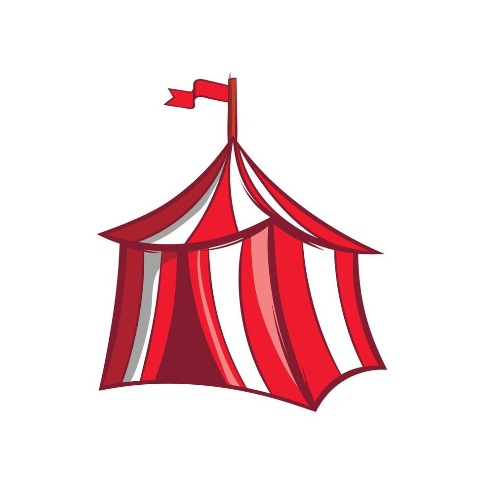 Medieval knight tent icon, cartoon style vector