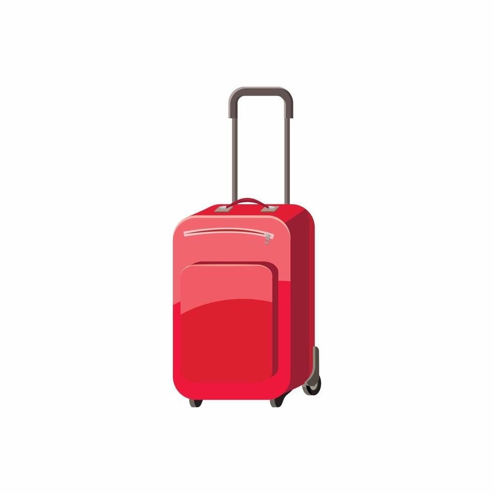 Travel luggage icon, cartoon style vector