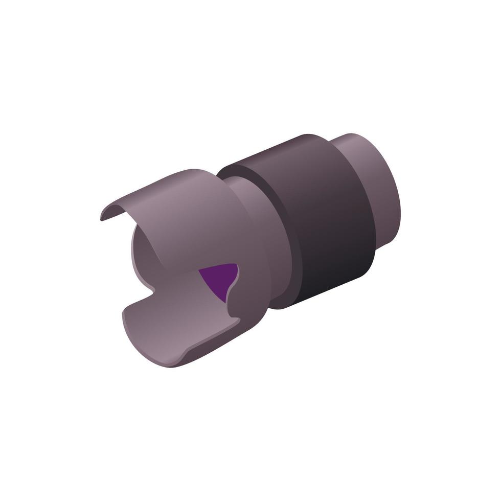 Camera lens icon, cartoon style vector