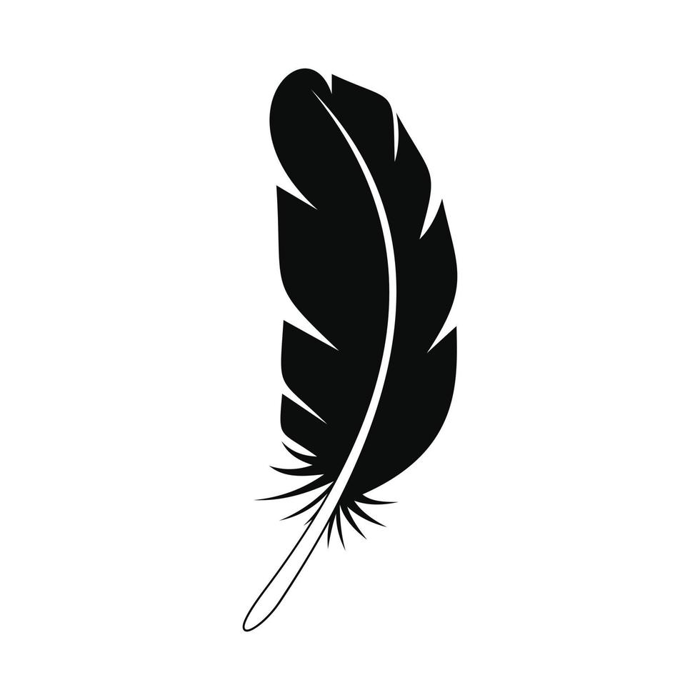 African feather icon, simple style vector