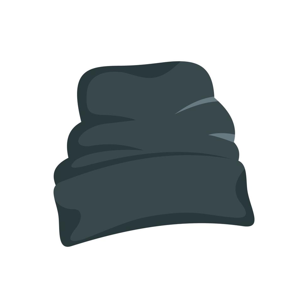 icono de gorro, estilo plano vector