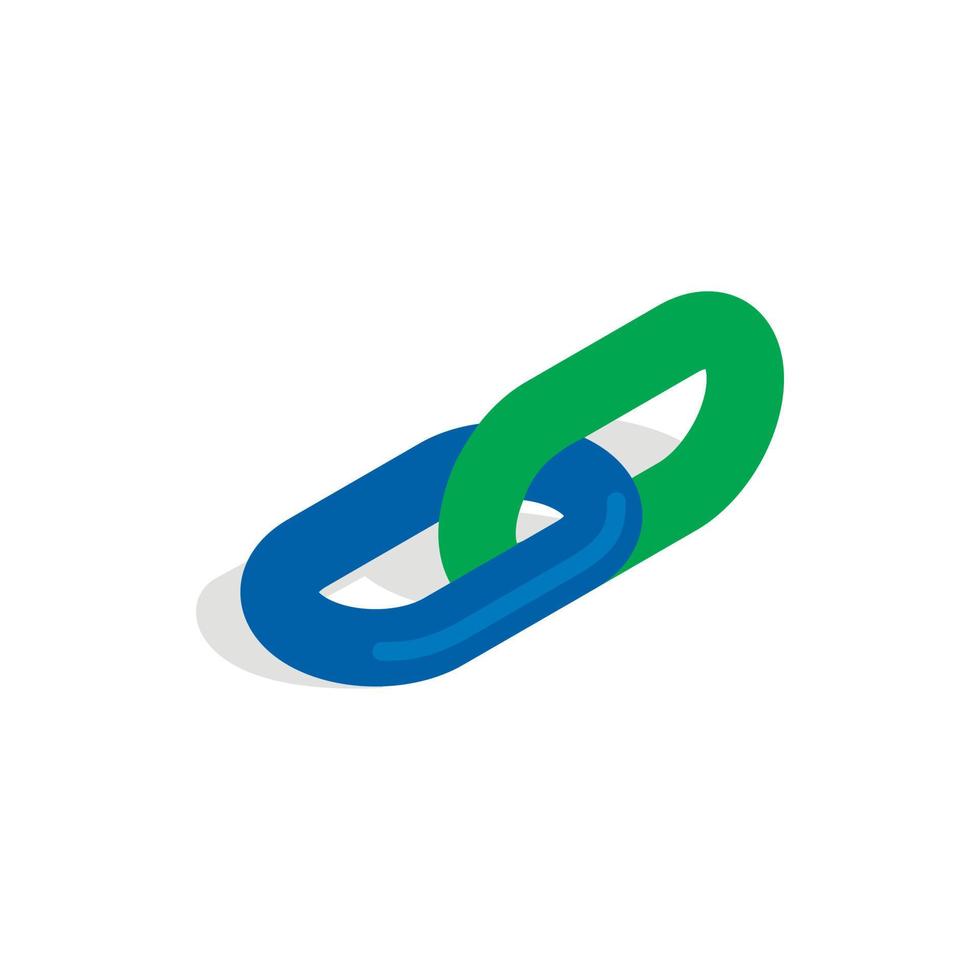 Chain link icon in isometric 3d style 14411143 Vector Art at Vecteezy