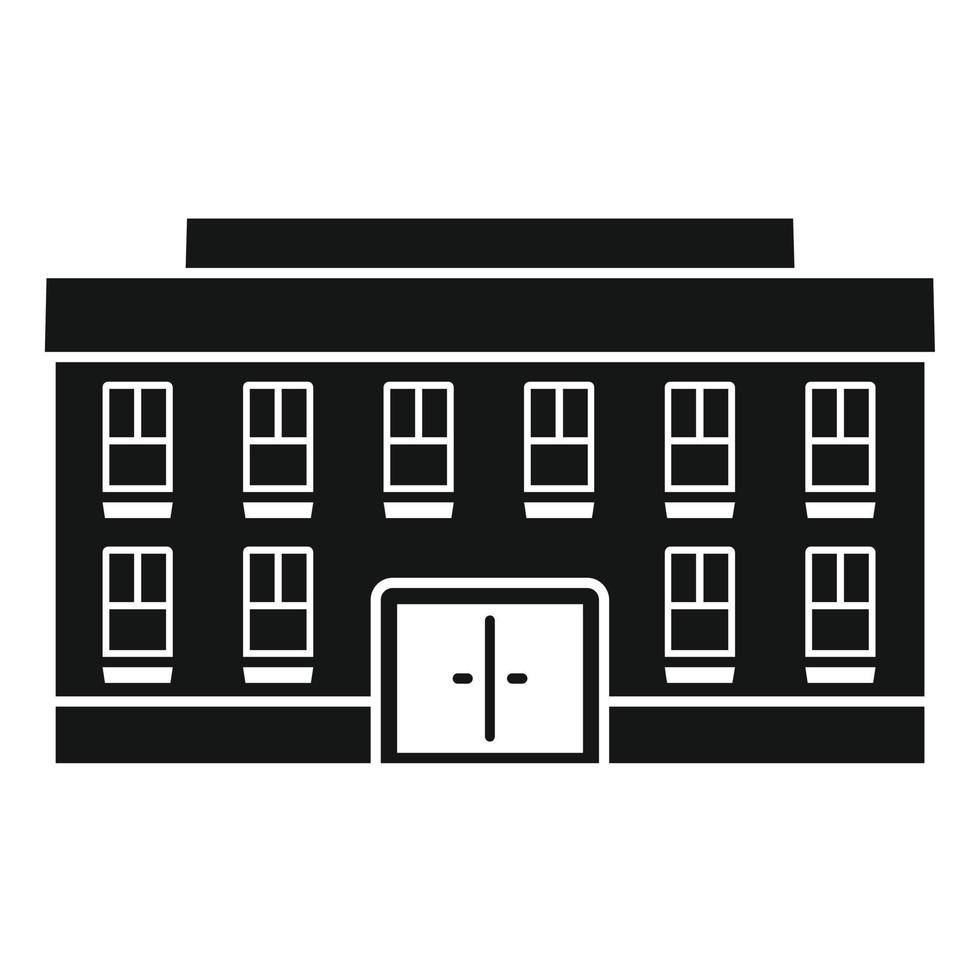 Village courthouse icon, simple style vector