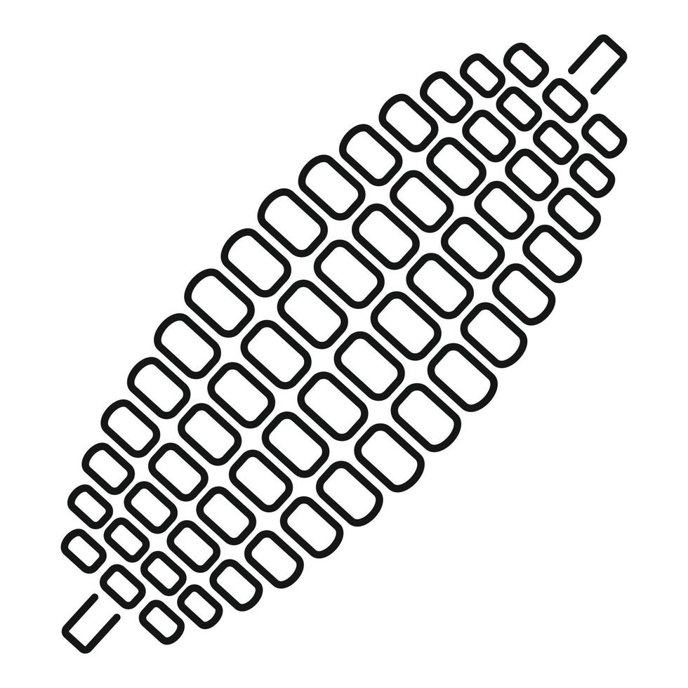 Prepared corn icon, outline style vector