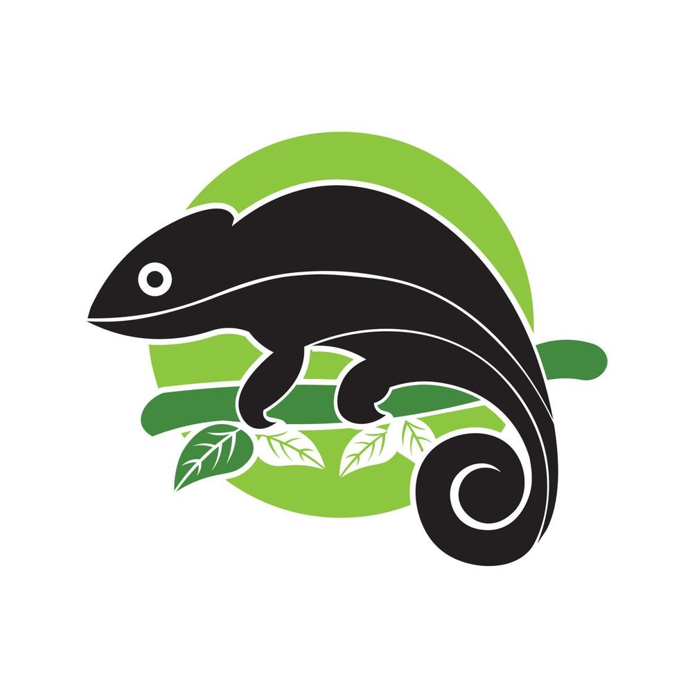 logotipo de camaleón en estilo moderno, perfecto para logotipo de empresa creativa y tienda de reptiles vector