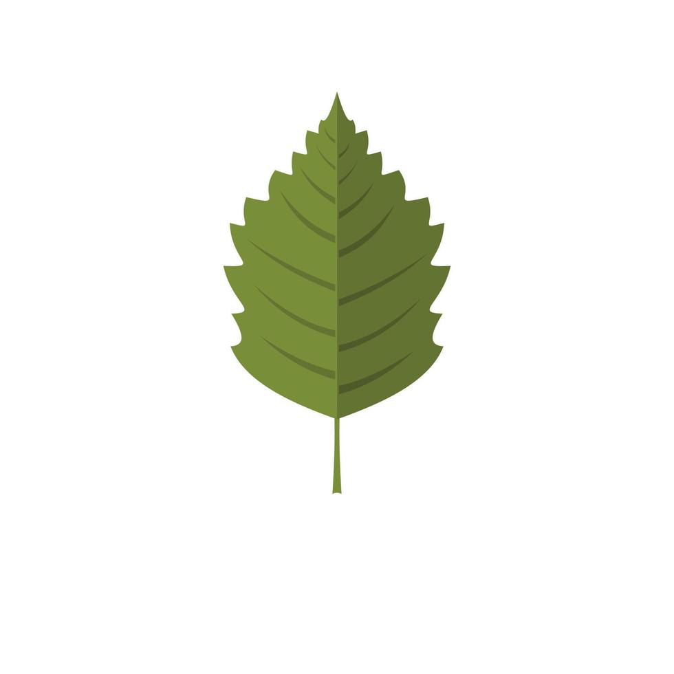 icono de hoja de aliso, estilo plano vector