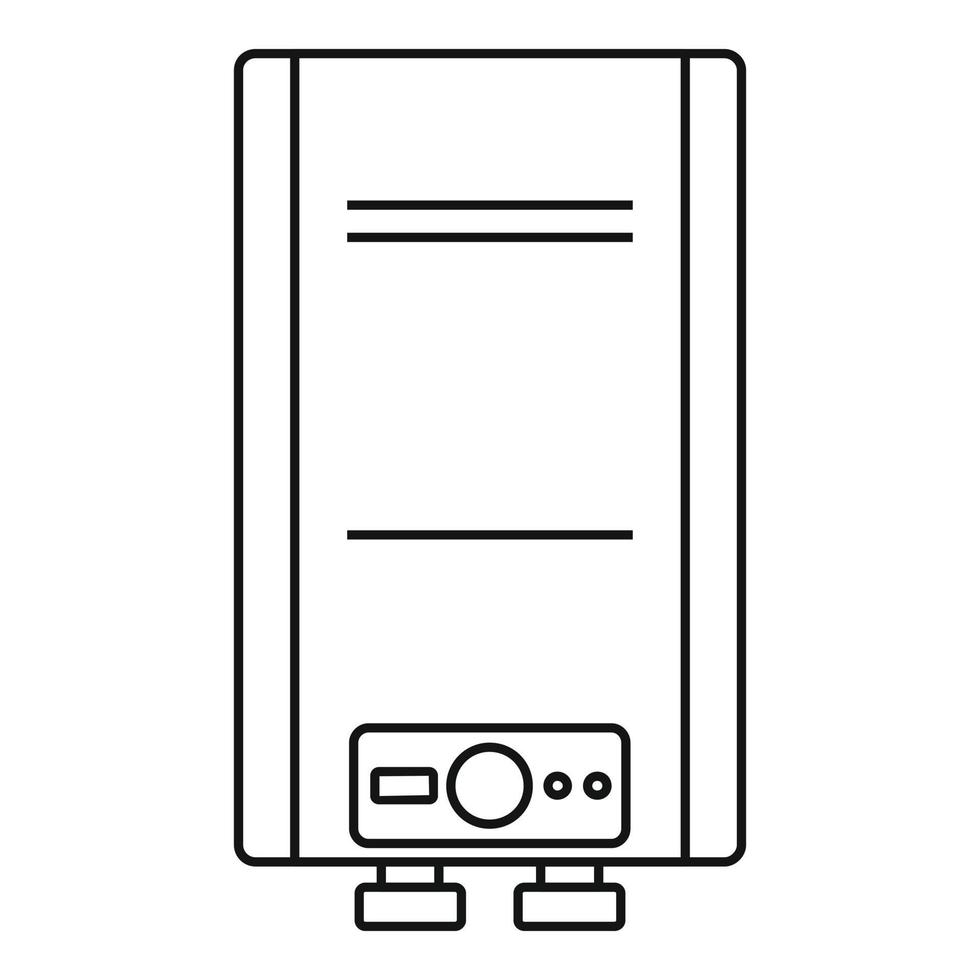 Steam boiler icon, outline style vector