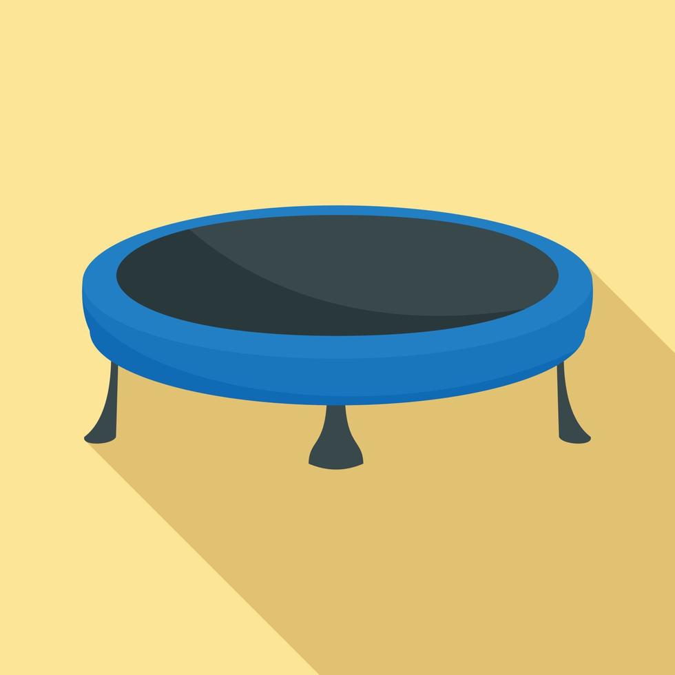 Trampoline icon, flat style vector