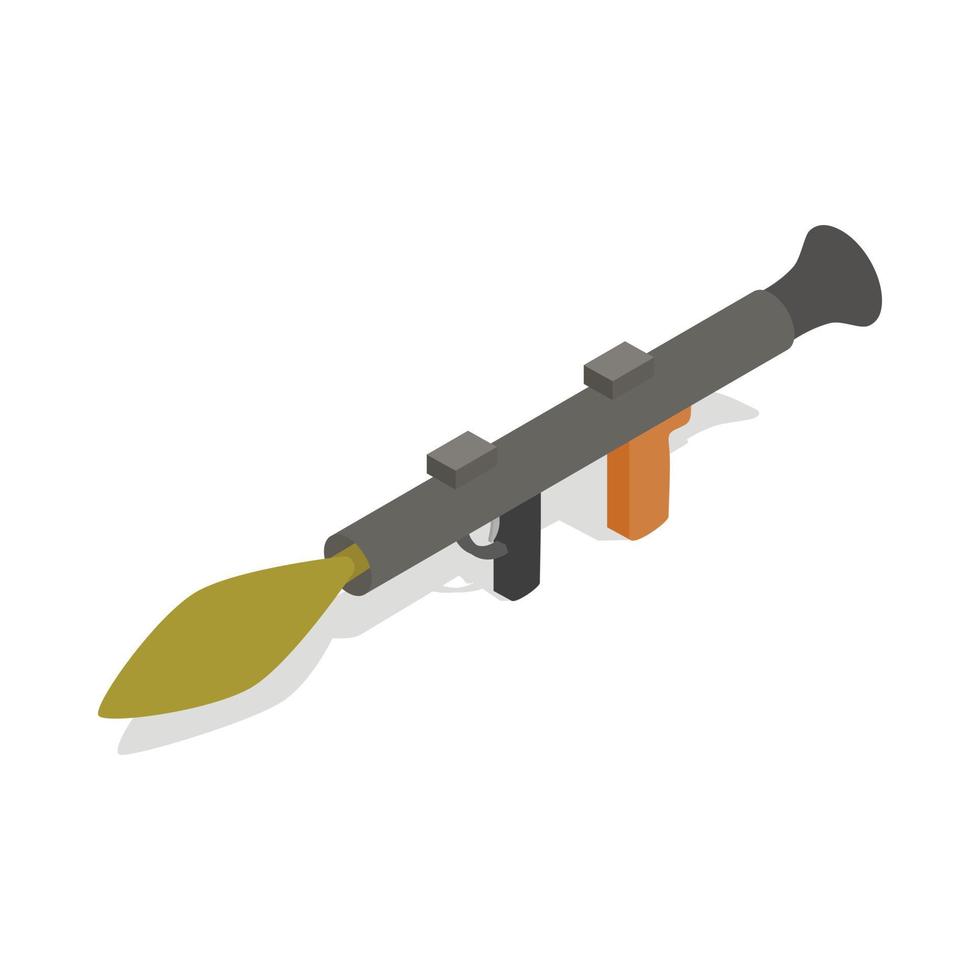 Military rifle anti tank rocket grenade gun icon vector