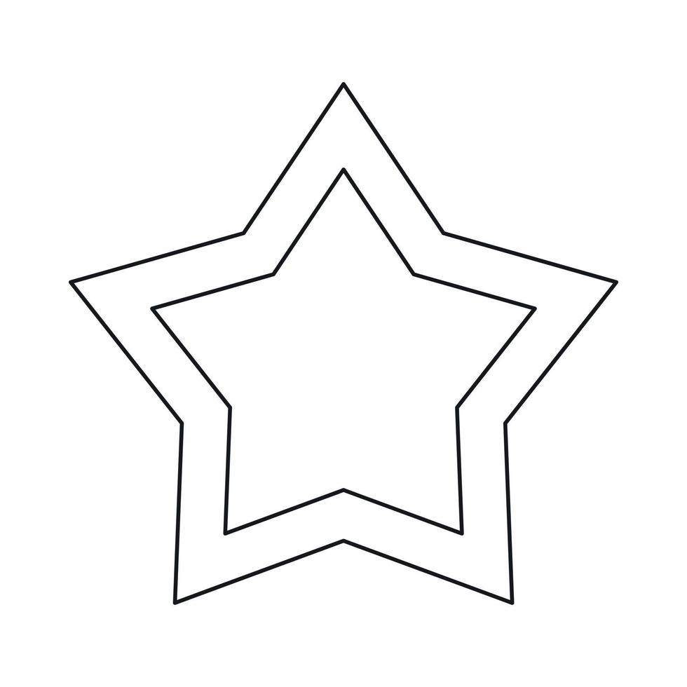 Star icon, outline style vector