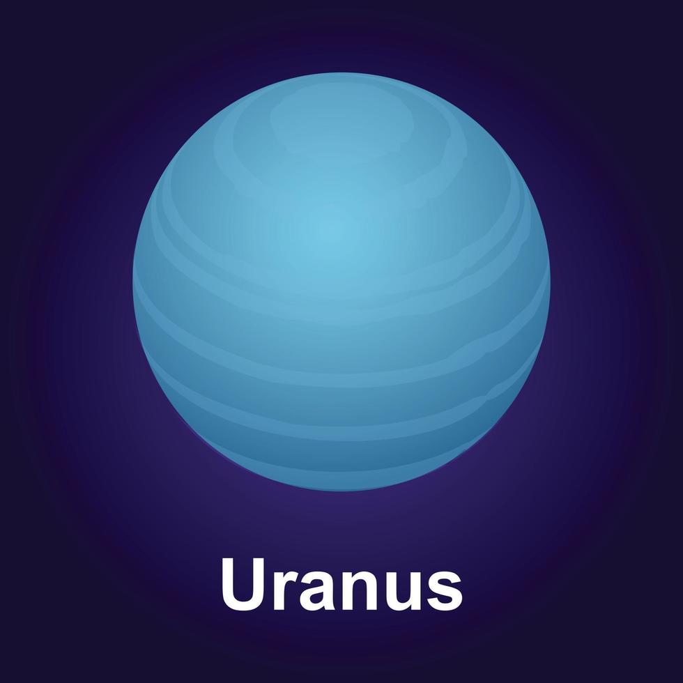 Uranus planet icon, isometric style vector