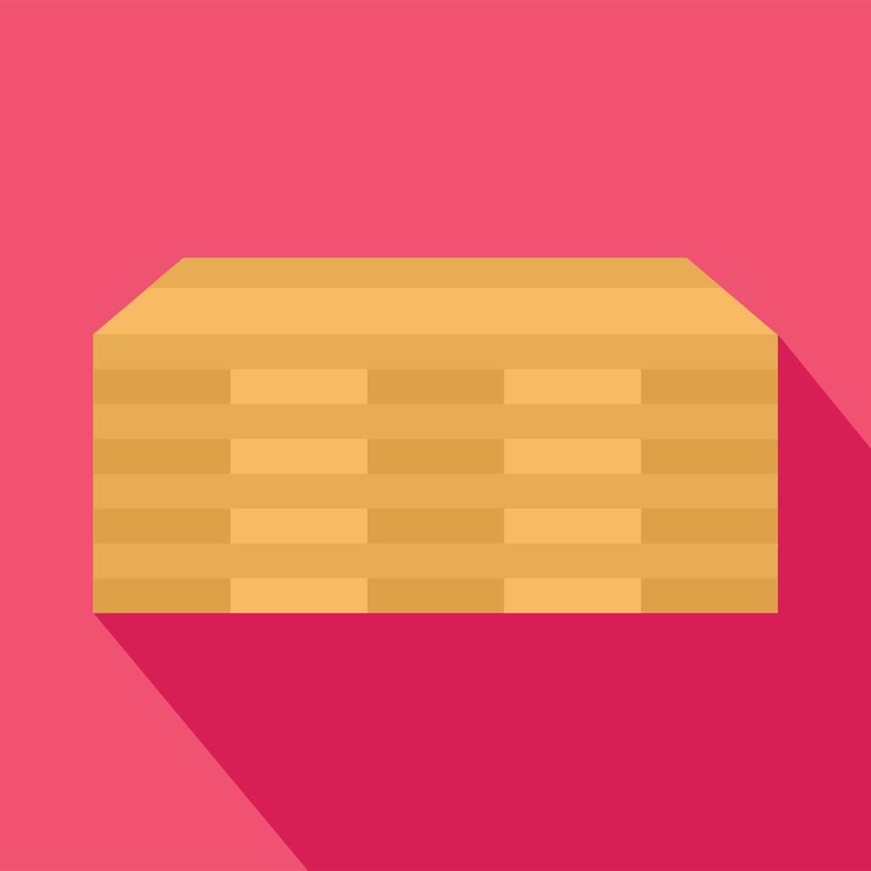 Wooden pallets icon, flat style vector